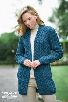 Aran Crafts Wollen Vest Bandon Teal