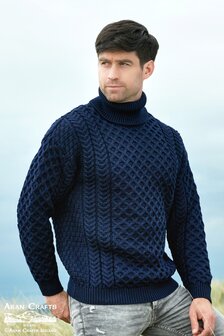 Aran Crafts Wollen Colltrui Carrick Navy 