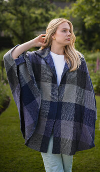 Branigan Weavers Wollen Cape Rachel Multi Indigo