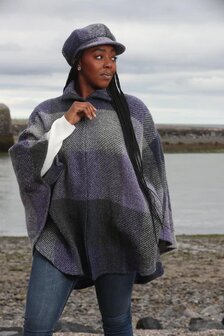 Branigan Weavers Wollen Cape Rachel Multi Indigo