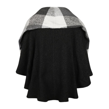 Branigan Weavers Wollen Cape Tina Natural Black