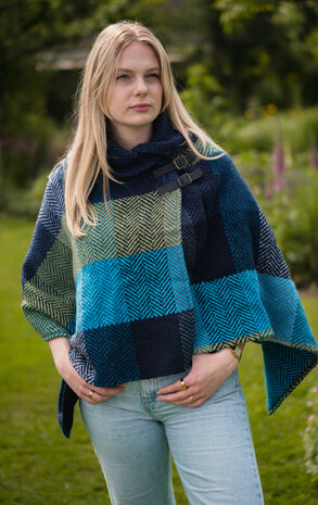 Branigan Weavers Poncho Donegal Blue