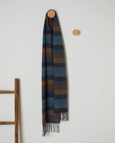 Foxford Lamswollen Sjaal Multi Stripe