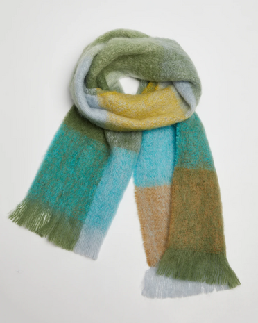 Foxford Mohair Grote Sjaal Blue Green