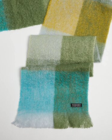 Foxford Mohair Grote Sjaal Blue Green